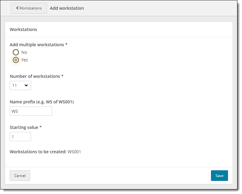 Add multiple workstations fields.